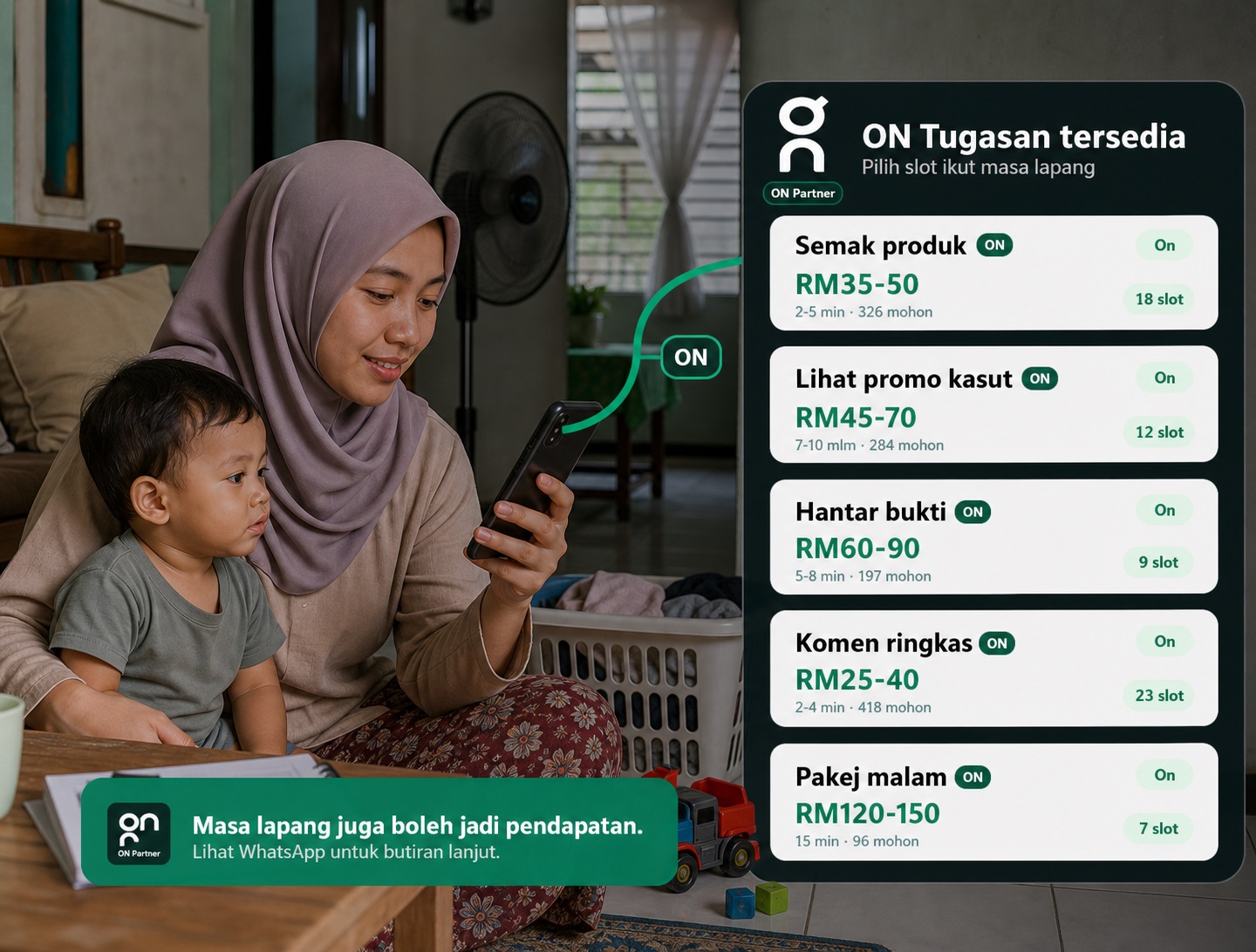 On tugasan tersedia